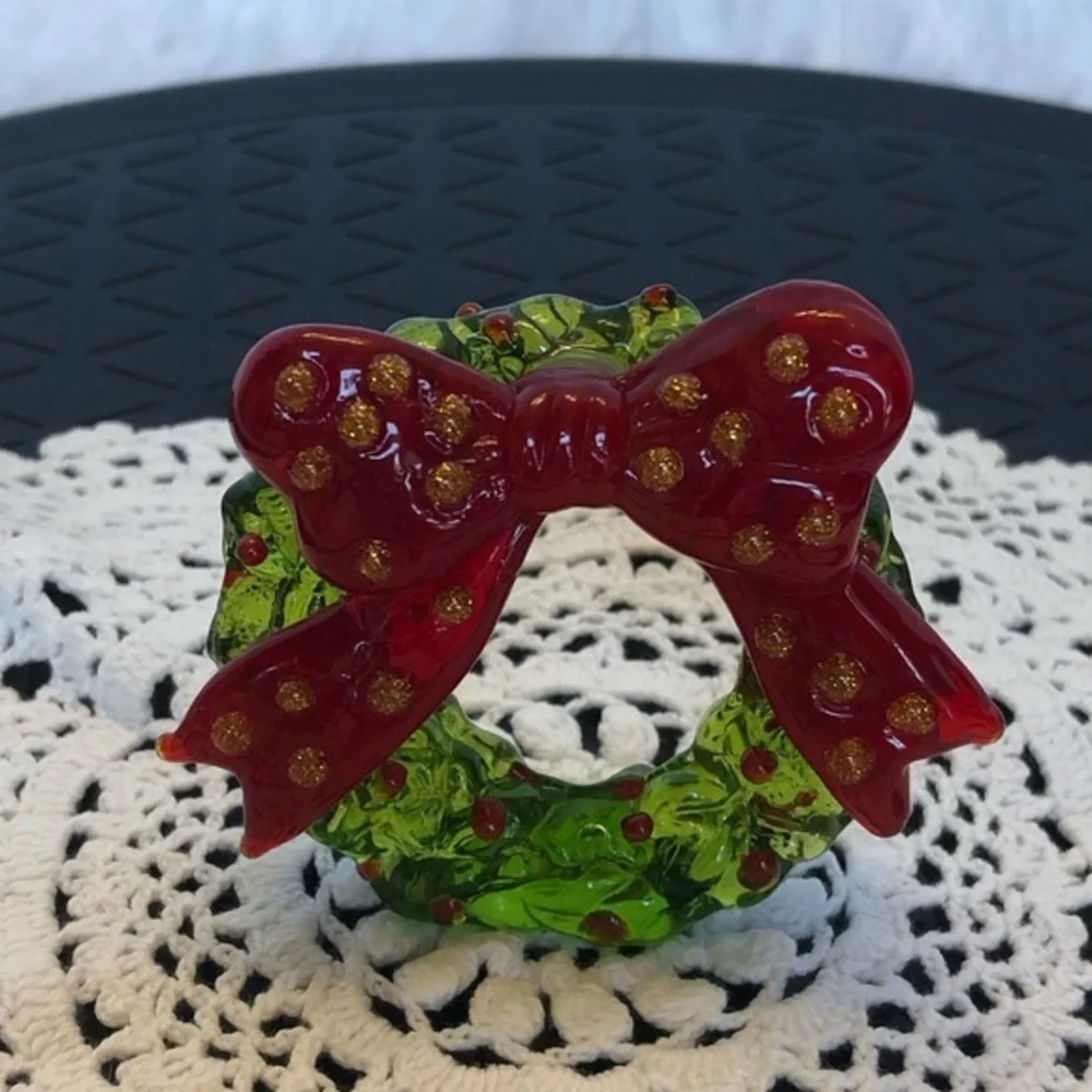 Fitz & Floyd Glass Menagerie Collection Christmas Wreath